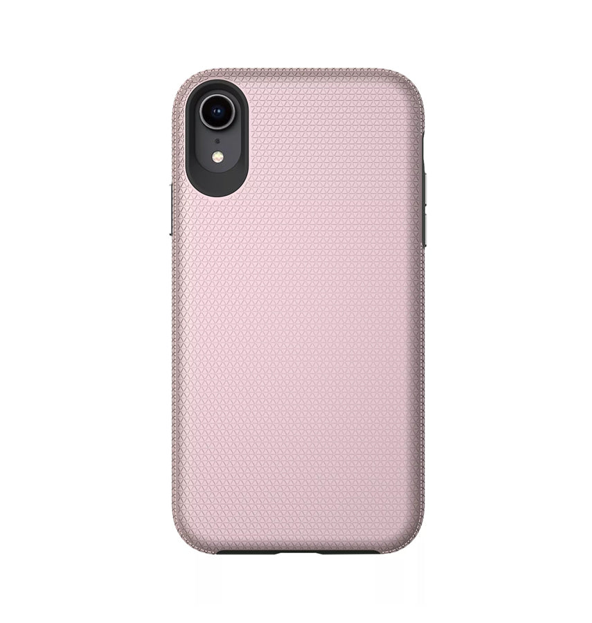 iPhone XR Triangle Geometric Case - Rose Gold | Rugged Shockproof Back Cover image 0