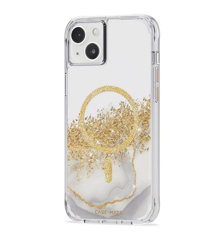 iPhone 14 Plus Case – White | Case-Mate Karat Marble MagSafe Cover with Stylish Design & Impact Protection image 2