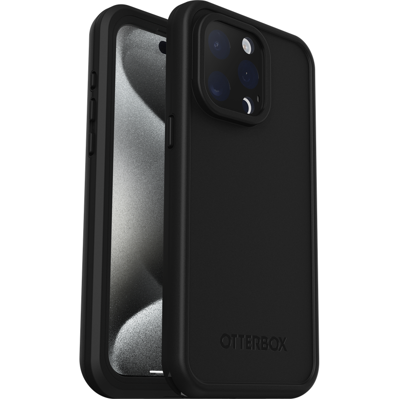 iPhone 15 Pro Max Magsafe Case – Black | OtterBox Fré Series, Rugged Shockproof Back Cover image 1
