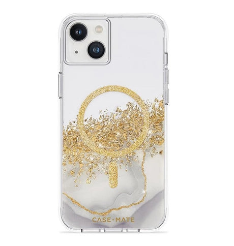 iPhone 14 Plus Case – White | Case-Mate Karat Marble MagSafe Cover with Stylish Design & Impact Protection image 0