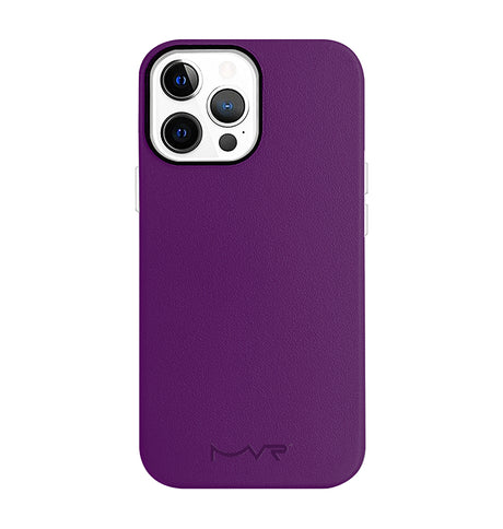 iPhone 11 Case - Purple | MVR Nappa Shockproof Protective Leather Back Cover image 0