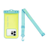 Case-Mate Waterproof Floating Pouch – Universal Lime/Blue | Durable & Protective iPhone & Smartphone Accessory image 1