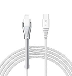MVR Lightning Cable - White | MFi Certified 1.2m USB C, Fast Charging with Phone Stand image 0