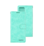 iPhone 15 Wallet Case – Mint Green | Goospery Mercury Bluemoon Soft-Touch Flip Cover with Mirror image 0