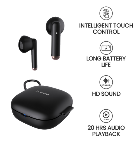 MVR Mavis Wireless Earbuds – Black | Bluetooth 5.2, 25H Playtime, Comfort – Fit & Touch Controls image 6