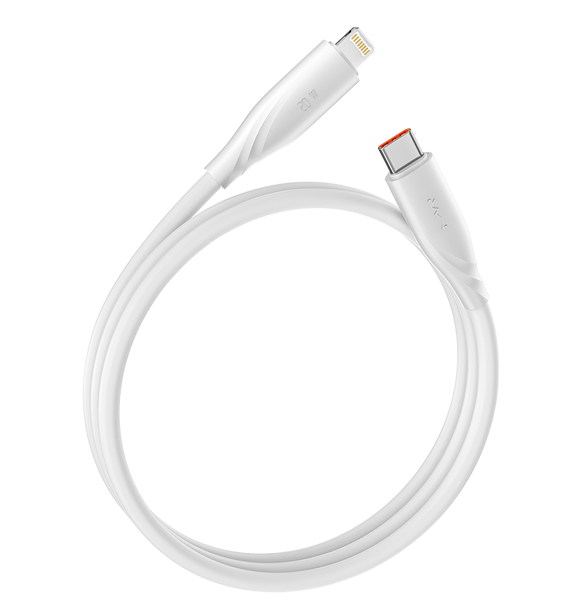 MVR Lightning Cable - White |20W, 1m Type C, 2.4A Fast Charging image 4
