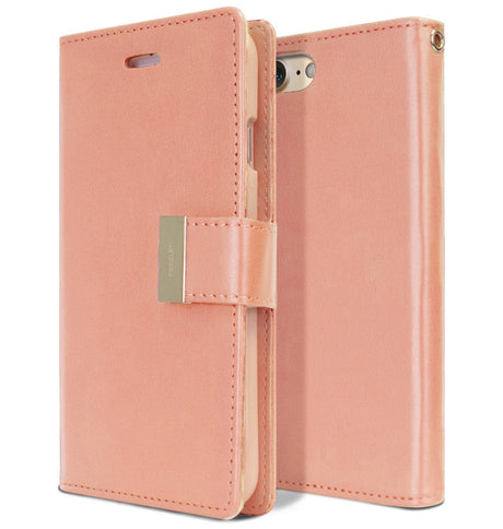 iPhone iPhone 6/6s/7/8/ SE (2nd Gen) Wallet Case - Rose Gold | Mercury Rich Diary Flip, Soft Touch Protective Cover image 0