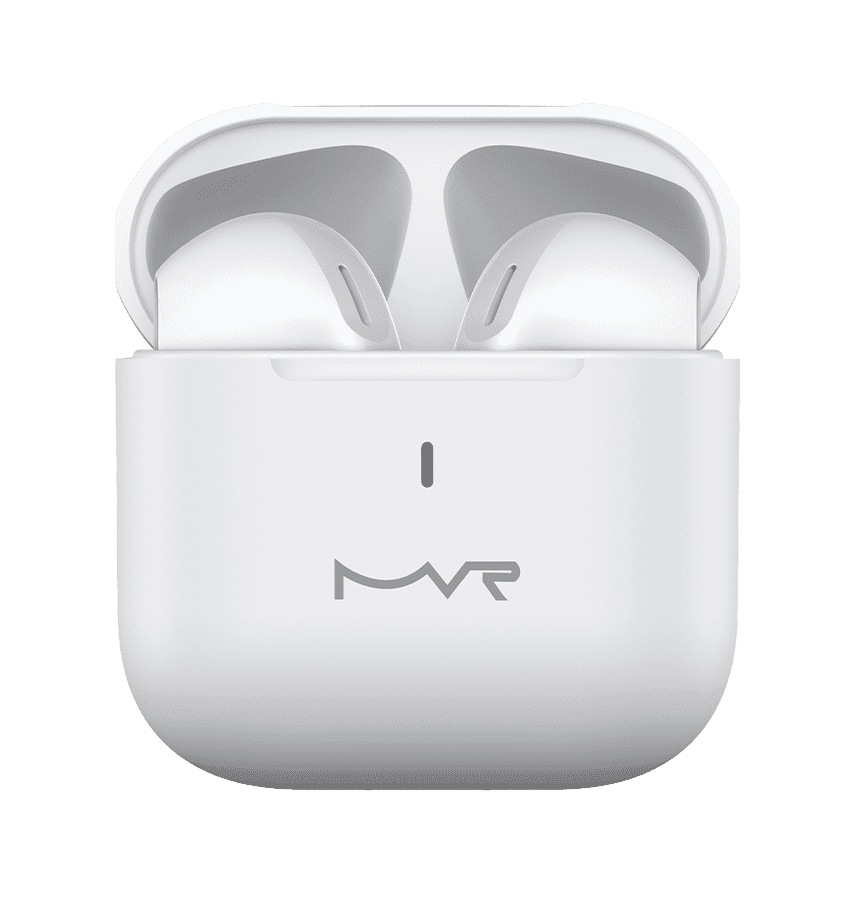 MVR Robin Mini Wireless TWS Earbuds – White | Bluetooth 5.3, 24H Playtime & Touch Controls image 0