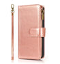iPhone 17 Pro Zipper Wallet Case – Rose Gold | Multi-Slot Leather Wallet, Zipper Closure, MagSafe Compatible image 0