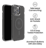 iPhone 15 Pro MVR Impact IMD Case - Silver | MagSafe Compatible, Soft Touch Protective Cover image 3