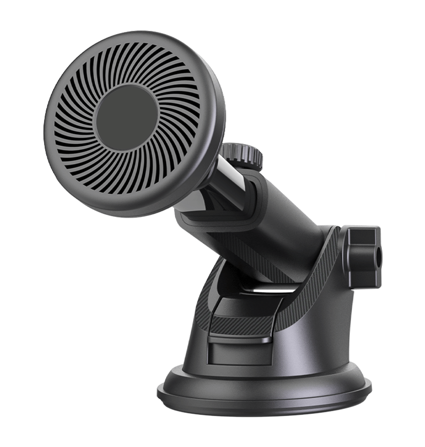 Beetle R4 Universal Car Phone Mount - Black | 10X Strong Magnetic Holder with 3M Adhesive Base & 45° Adjustable Head