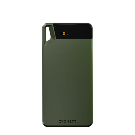 Cygnett 4th Gen 10000 mAh Power Bank – Green | Portable Fast Charging & Compact Design