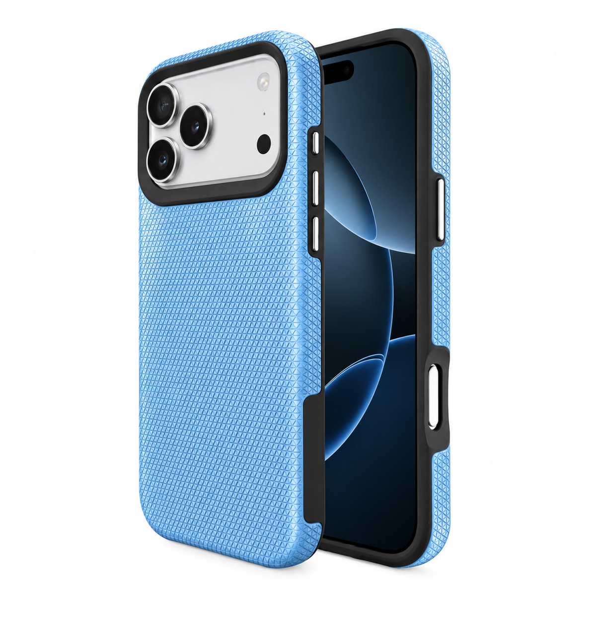 iPhone 18 Pro Max Triangle Case - Baby Blue | Dual-Layer Cover with Magnetic Mount Compatibility