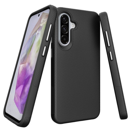 Samsung A37 Triangle Case - Black | Dual-Layer Cover with Magnetic Mount Compatibility