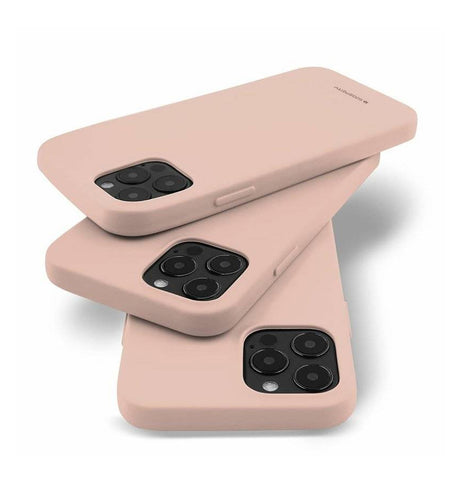 iPhone 14 Pro Silicone Case – Pink Sand | Goospery Mercury Ultra-Smooth Feel with Everyday Drop Protection
