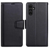 Samsung A34 5G Diary Case - Black | Hanman Flip Cover with Clasp, Card Slots & Full Protection