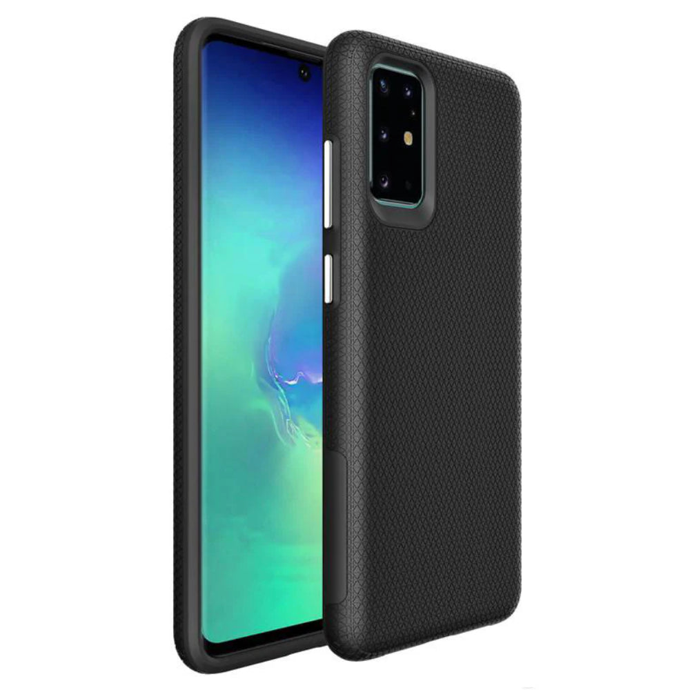 Samsung S20 Triangle Case - Black | Dual-Layer Cover with Magnetic Mount Compatibility