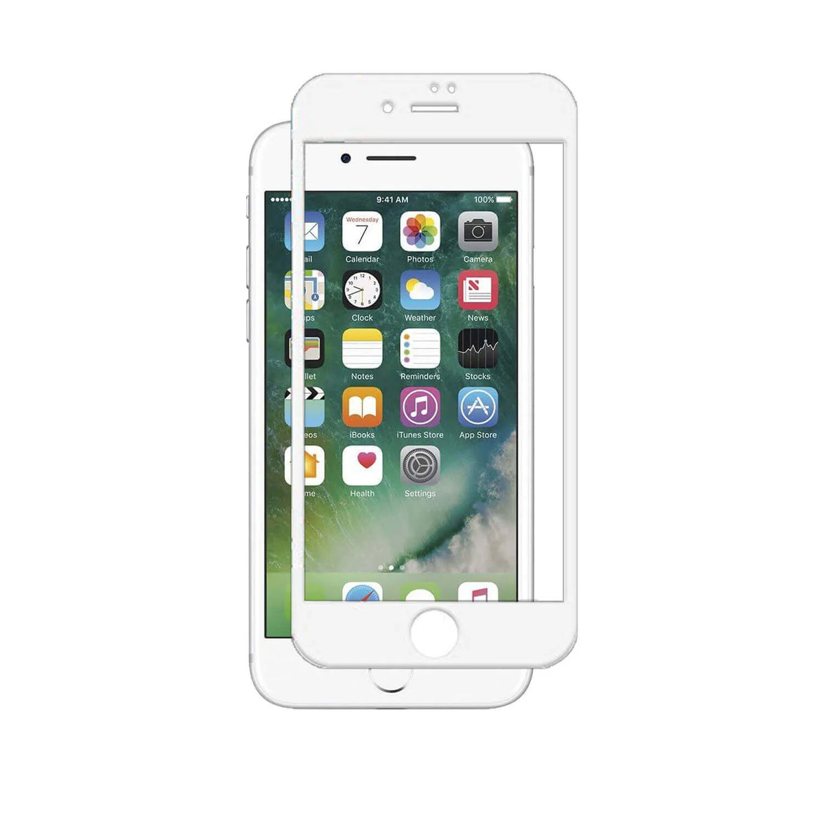 iPhone 7 Plus/8 Plus Tempered Glass - White | Full Glue, Edge-to-Edge Screen Protector