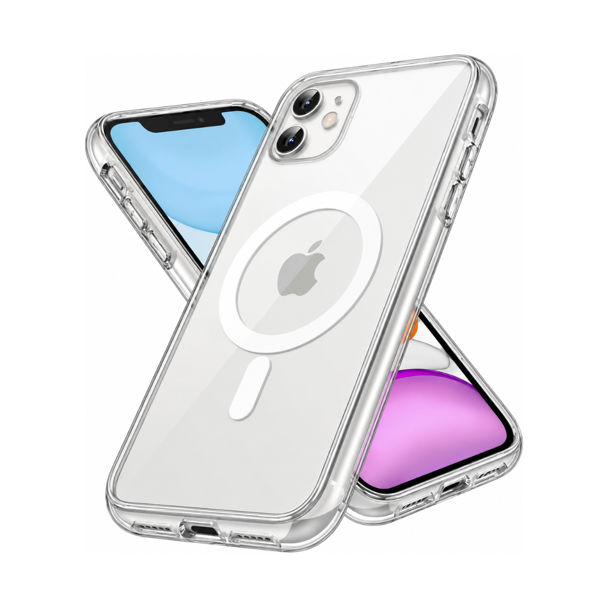 iPhone 11 2.2mm Hard Back Cover - Clear Case with MagSafe Wireless Charging