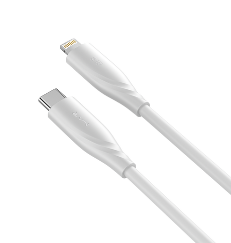 MVR Lightning Cable - White |20W, 1m Type C, 2.4A Fast Charging image 2