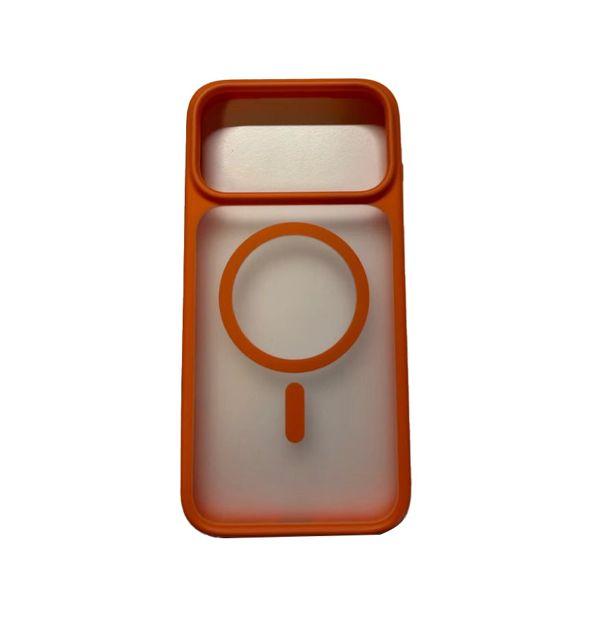 iPhone 17 Pro Max MagSafe Case – Orange | Triangle Pattern Protective Cover with Slim & Durable Design image 0