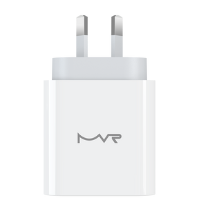 MVR 30W Wall Adapter - White | USB - C Ports, SUPPORTS PD 3.0 & QC 3.0 image 0