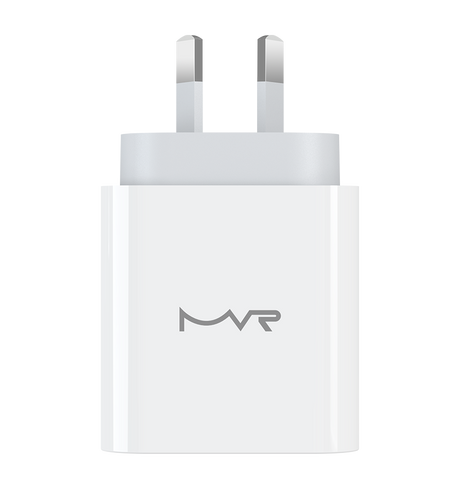 MVR 30W Wall Adapter - White | USB - C Ports, SUPPORTS PD 3.0 & QC 3.0 image 0