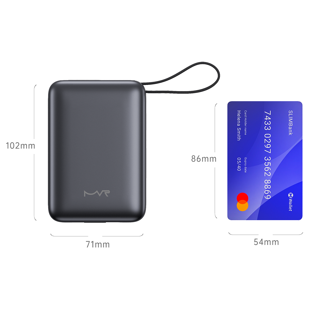 Rapid-20x Ultrafast 20000mAh MVR Power Bank - Grey | High Capacity Portable Charging image 5