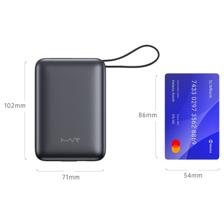 Rapid-20x Ultrafast 20000mAh MVR Power Bank - Grey | High Capacity Portable Charging image 5
