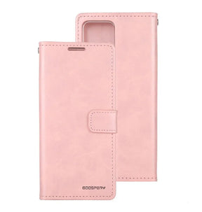 iPhone 15 Pro Wallet Case – Rose Gold Floral | Goospery Mercury Bluemoon Elegant PU Leather Wallet Cover image 0