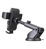 Beetle R1 Easy - Touch Universal Car Phone Holder - Black | Universal One - Hand Operation Clip Mount with Soft Rubber Grips & Air Vent Compatibility image 1