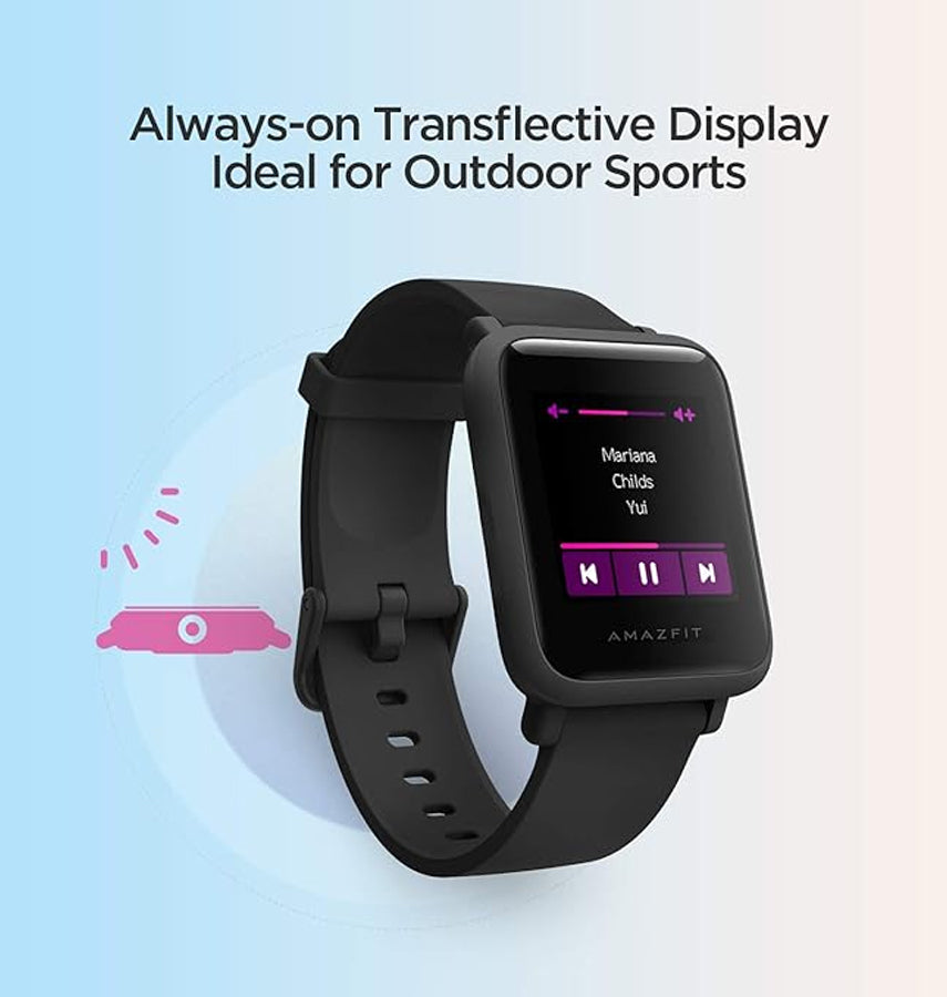 Amazfit Bip S Smartwatch - Black | 40 - Day Battery, Always - On Display, GPS, 5ATM Waterproof, Activity Tracking image 3