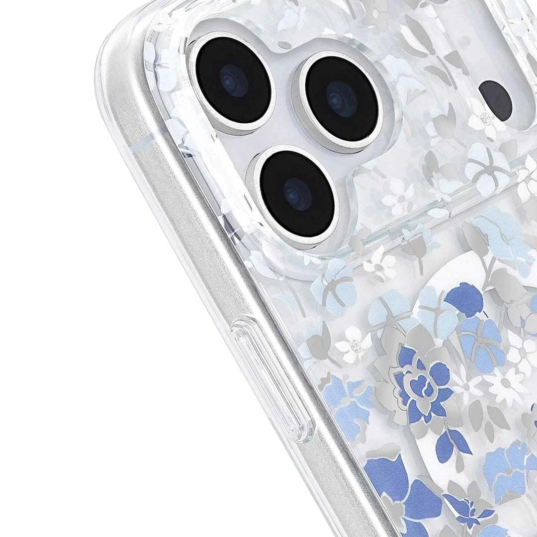 iPhone 17 Pro  MagSafe Case – Clear/Blue | Kate Spade Flowerbed Design, Slim Fit, MagSafe Compatible image 2