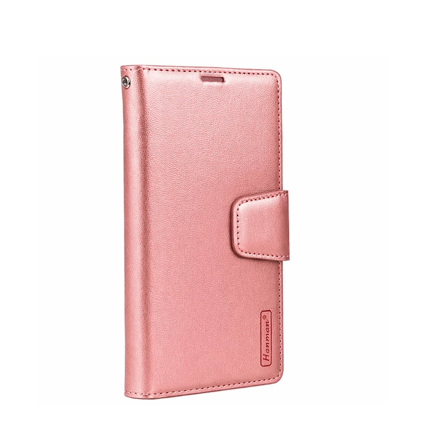 Samsung A17 / A26 Hanman Diary Case - Rose Gold | Flip Cover with Clasp, Card Slots & Full Protection image 0
