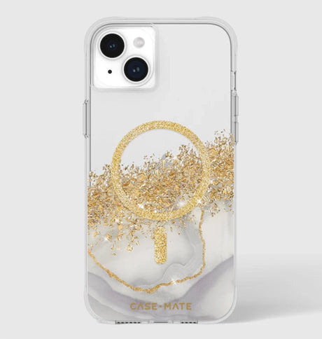 iPhone 15 Plus Case – Marble | Case-Mate Karat MagSafe Cover with Sparkling Marble Design & Drop Protection image 0