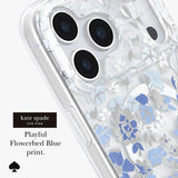 iPhone 17 Pro Max MagSafe Case – Clear/Blue | Kate Spade Floral Stylish Floral Design, Slim Fit, MagSafe Compatible image 2