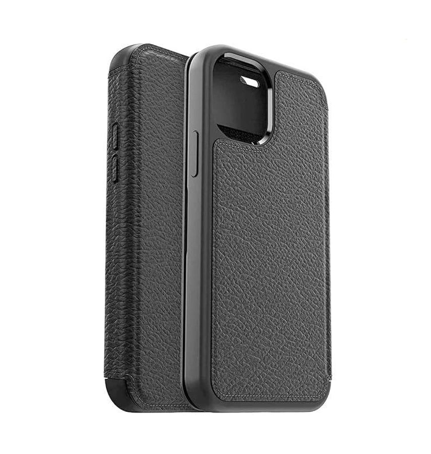 iPhone 12 Mini Case – Black | OtterBox Strada Series, Soft Touch Protective Cover image 0