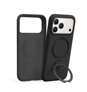iPhone 17 Pro Max Spin Grip Stand Case - Black | Rotating Kickstand Cover with Everyday Protection image 0