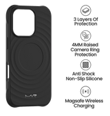 iPhone 16 Pro Max MVR Wave Silicone Case - Black | MagSafe Compatible Protective Cover image 4