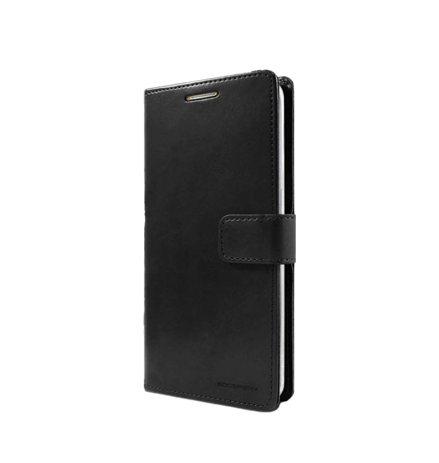 Samsung S10 Plus Diary Case - Black | Mercury Bluemoon Flip Cover with Card Slots & Full Protection image 0