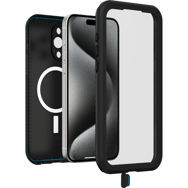 iPhone 15 Pro Max Magsafe Case – Black | OtterBox Fré Series, Rugged Shockproof Back Cover image 2