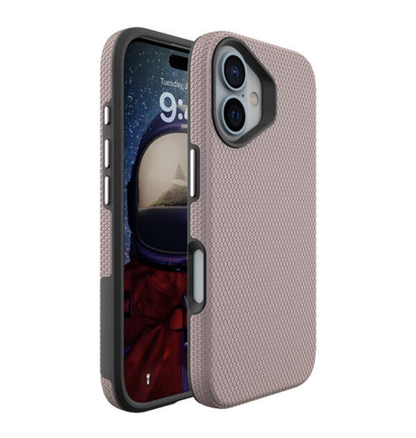 iPhone 16 Plus Triangle Pattern MagSafe Case - Rose Gold | Rugged Shockproof Back Cover image 3