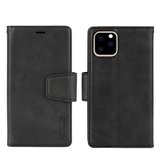 iPhone 16 Pro Wallet Case - Black | Hanman Leather Magnetic Detachable Flip Cover image 0