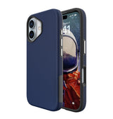 iPhone 16 Plus Triangle Pattern MagSafe Case - Navy Blue | Rugged Shockproof Back Cover image 0