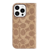iPhone 16 Pro Folio Case – Signature Tan | Coach Premium Protective Cover with Slim, Stylish & Durable Design image 0