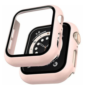 Apple Watch 44mm Matte Protective Case – Rose Gold | Series 5/6/7/SE with 360° Matte Glass, Stylish Shockproof Cover, Compatible image 0
