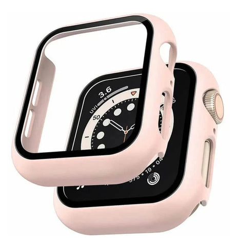 Apple Watch 44mm Matte Protective Case – Rose Gold | Series 5/6/7/SE with 360° Matte Glass, Stylish Shockproof Cover, Compatible image 0