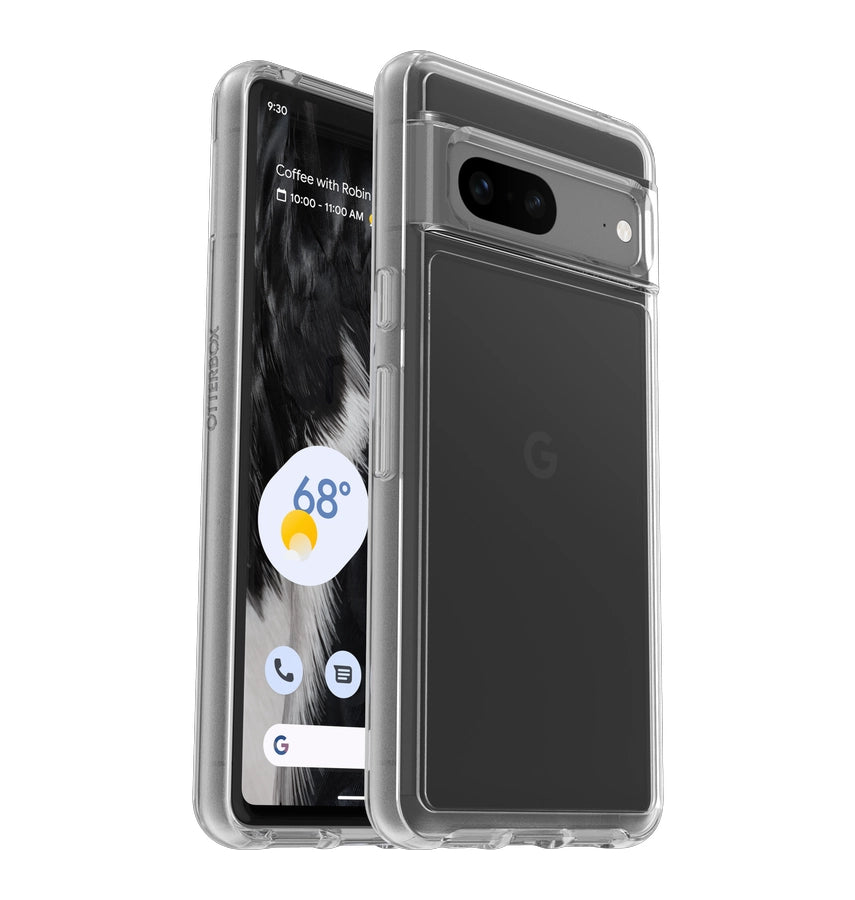 Google Pixel 7 Case - Black | OtterBox Symmetry Series, Scratch-Resistant Rugged Protective Back Cover image 0