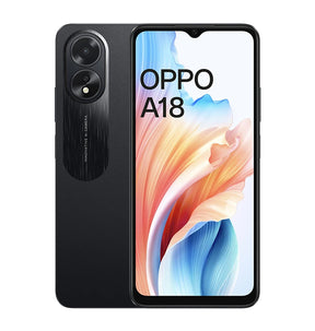 OPPO A18 - Glowing Black |4GB RAM + 128GB, 6.56'' HD 90Hz Waterdrop Display, 5000mAh Battery Smartphone image 0