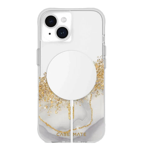 iPhone 15 Plus Case – Marble | Case-Mate Karat MagSafe Cover with Sparkling Marble Design & Drop Protection image 1